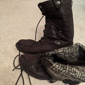 Convertible Black Boot/Bootie